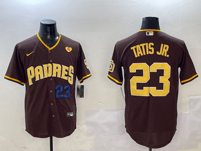 Men San Diego Padres #23 Tatis jr Brown Game 2025 Nike MLB Jersey style 9